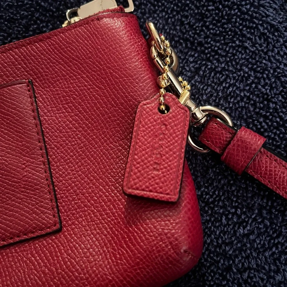 Coach Red Wristlet.